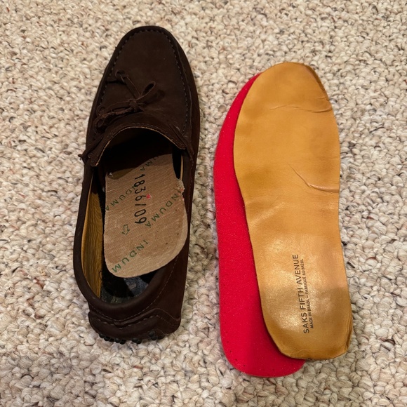 Saks Fifth Avenue Leather Driving Loafer Men Size 9